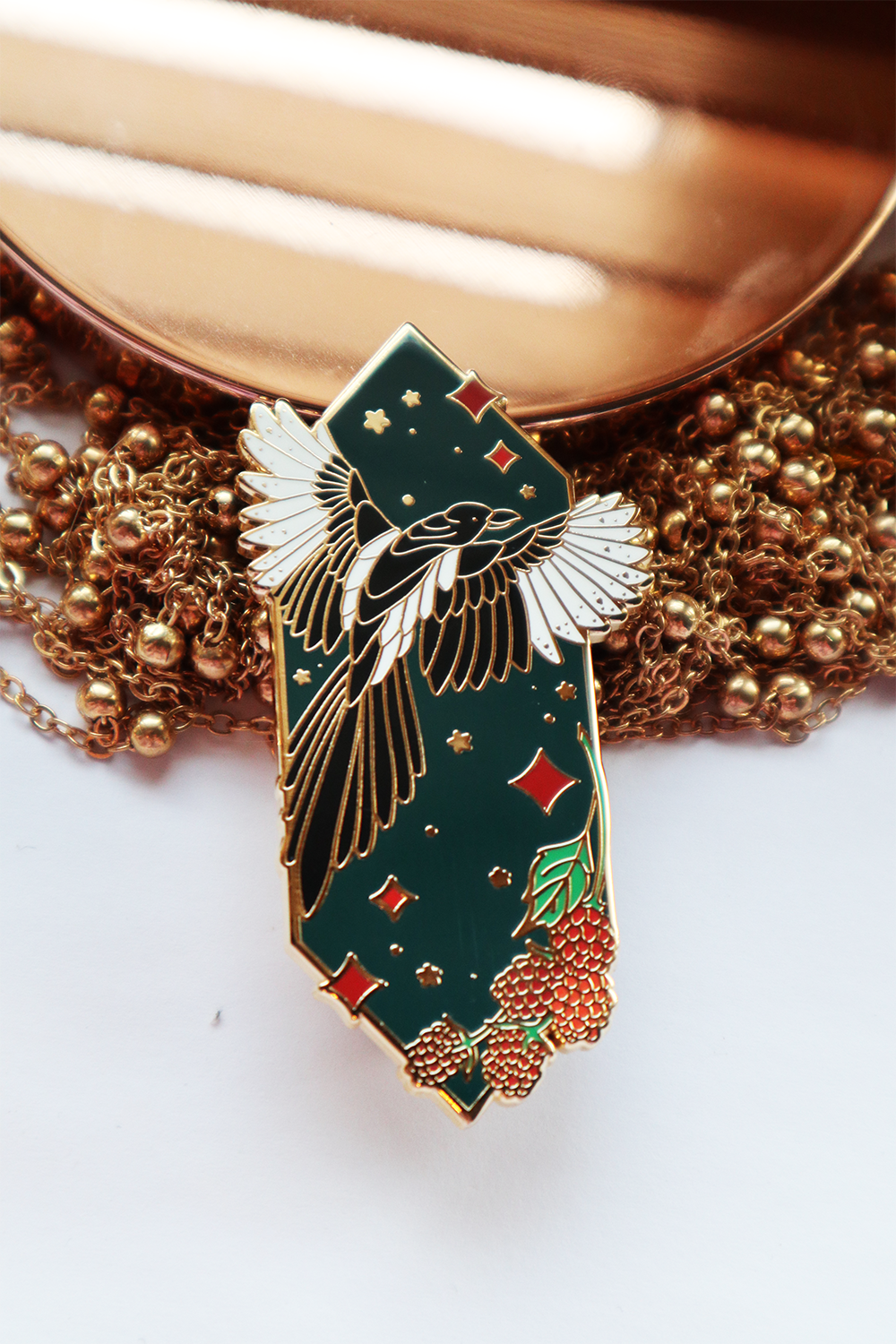 Pin Enamel Pioden | Magpie Enamel Pin - Swiftterly